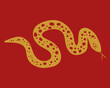 © Dochi - Handrawn Snake Isolated in Red background
