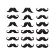 © Joynab - mens mustache set silhouette vector illustration