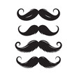 © Joynab - mens mustache set silhouette vector illustration
