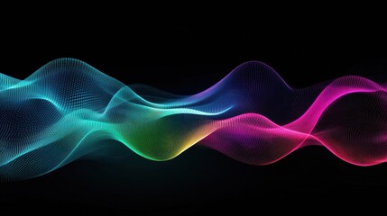 Leinwandbilder - Vibrant neon lines creating a mesmerizing abstract pattern with glowing effects in dark background. Generative AI