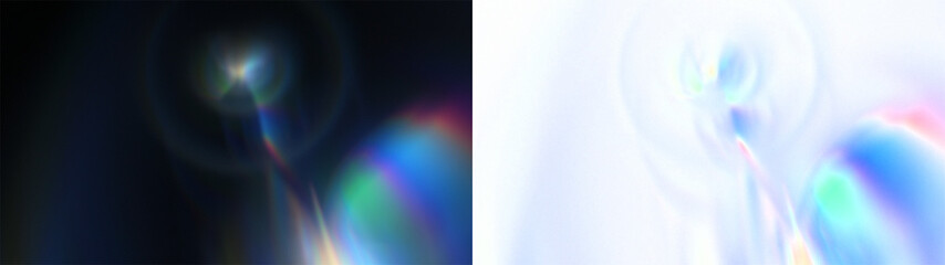 Wall Mural - luminous core prism overlay: abstract background with a luminous light core and a subtle prism effec