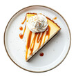 © JJAVA - Delicious Slice of Caramel Cheesecake Isolated on a Transparent Background