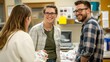 © Aditya - Happy parents beam with joy as they hold their newborn baby, surrounded by medical staff in a welcoming hospital setting. The atmosphere is filled with warmth and excitement.