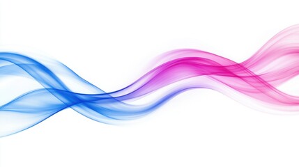 Wall Mural - Abstract Wavy Lines in Blue and Pink Flowing Background