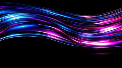 Wall Mural - abstract flowing waves of vibrant neon colors