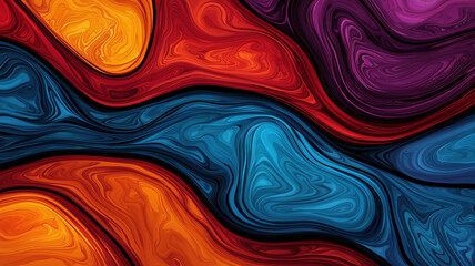 Wall Mural - vibrant abstract waves of color in cosmic patterns