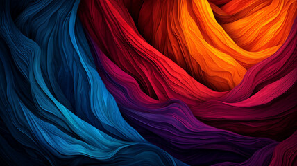 Wall Mural - vibrant abstract waves of color in cosmic patterns