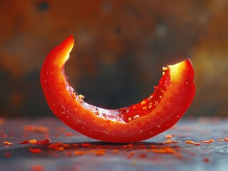 Canvas Print - Half Eaten Tomato Tabletop