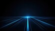 © FoxGrafy - Futuristic blue lines converging in a dark space