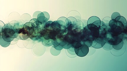 Wall Mural - vector graphic design, green tone, generative ai