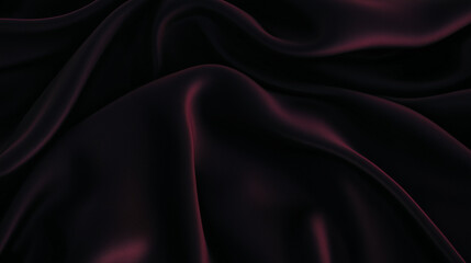 Poster - Opulent Burgundy Silk Satin Drapes - A Luxurious Texture for High-End Fashion and Design.