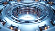 © tydeline - Futuristic Metallic Concentric Circles: Abstract Engineering Design