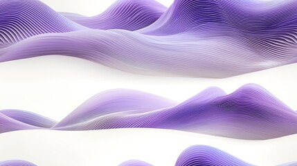 Wall Mural - Abstract Purple Waves: A Serene Digital Landscape