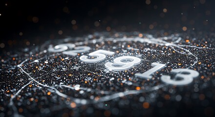 Futuristic Digital Data Stream Abstract Numbers Background