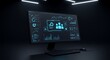 © bismilah - Futuristic Data Analytics Dashboard on Modern Computer Screen