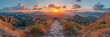 © M_H_L - A stunning sunset view over mountainous terrain with a stone pathway.