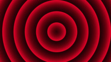 Wall Mural - 3d red circles animation pattern background. red circles round tunnel animation pattern