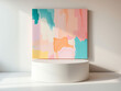 © Rysak - abstract pastel painting on white pedestal