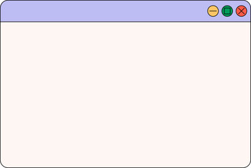 Desktop browser and dialog window templates. Computer user interface elements