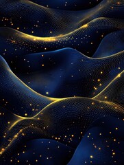 Canvas Print - abstract dark bleu background with gold particles, Christmas or new year background. Beautiful background for Christmas or New Year with copy space. Design for banner, greeting card, invitation card,