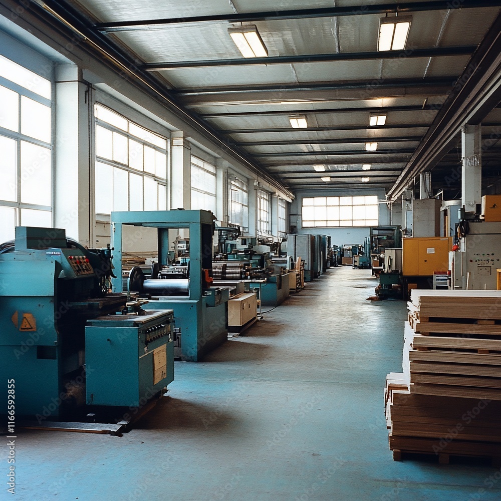 Industrial Factory Interior: A Glimpse into Manufacturing Processes ...