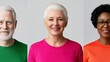 © A4719 - Diverse Senior Adults Portraits Happy Smiling Elderly People of Different Ethnicities