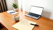 © Ateeque Ahmed - Laptop and Coffee Cup, Office Essentials, Creative Workspace, Work Mood, Work Desk with Laptop and Coffee, Business, Studying, Professional Work Setup