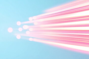 Aufkleber - Abstract Pastel Light Streaks in Soft Surreal Digital Art