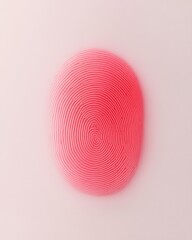 Leinwandbilder - Futuristic Digital Fingerprint in Minimalist High-Tech Design