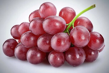 fresh red grapes arranged in a cluster on a light background ready for consumption or garnishing