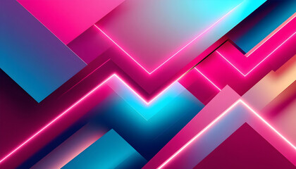 neon geometric sale social media background