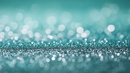 Leinwandbilder - Abstract teal glitter bokeh background.