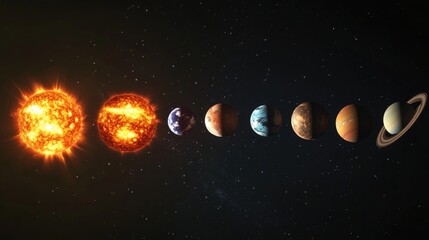 Wall Mural - Eight Planets Solar System