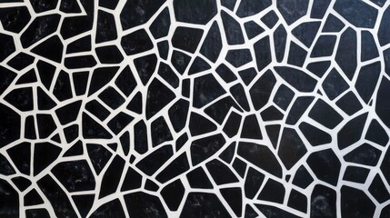 Wall Mural - abstract geometric background polygon shaped black white silver