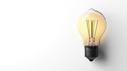 Canvas Print - Light Bulb on White Background