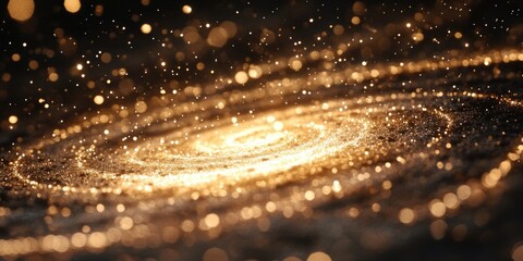 Wall Mural - Spiral Shaped Object on Dark Background