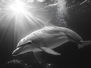 Canvas Print - Dolphin in water