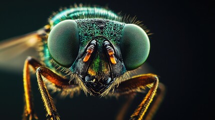 Canvas Print - Fly's Face Close Up