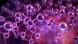 © BlazingDesigns - Abstract background with glowing purple molecules , abstract, background, glowing, purple, molecules, science.