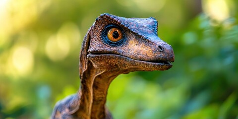 Wall Mural - velociraptor display in museum