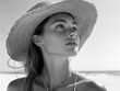 © Alexandr - Woman with hat on beach
