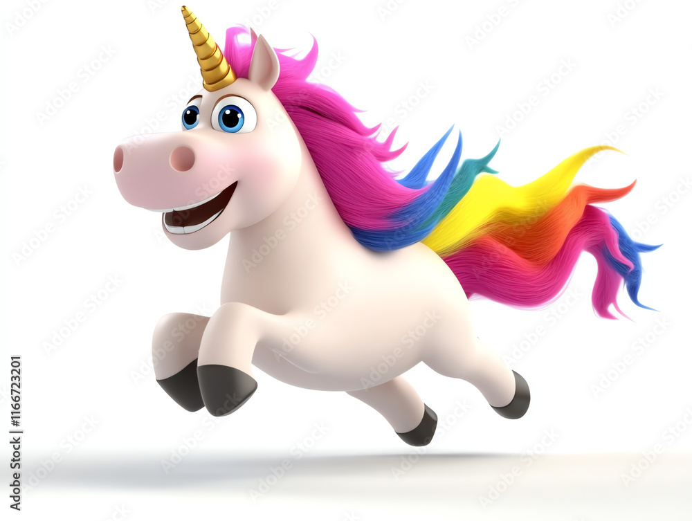 cute unicorn, AI generated Stock Illustration | Adobe Stock