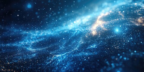 Wall Mural - blue galaxy close up