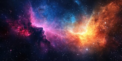 Wall Mural - colorful galaxy with stars