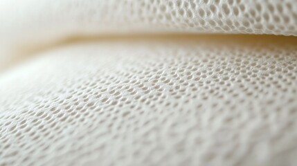 Close-up of textured white fabric.