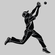 © MD. MIZANUR - cricket player silhouette vector design art and illustration