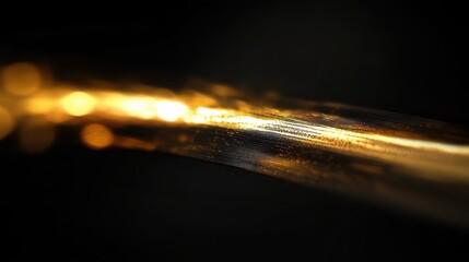 Wall Mural - blurred golden bokeh on black background