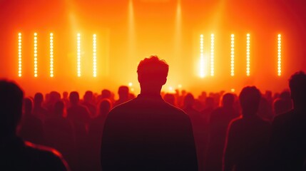 Festival crowd immersed in vibrant lights and energetic atmosphere celebrating community joy and togetherness at a live concert event