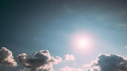 Wall Mural - Gently Cloud Sky Blue Moving In Blue Sky Abstract Cloud. From Day To Dusk Transition Timelapse. Cloud Formation. Abstract Light Blue Color. Transition To Sunset Sky. Natural Background Sky