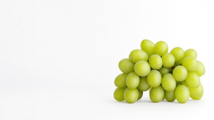 Wall Mural - A cluster of green grapes on a minimalist background.